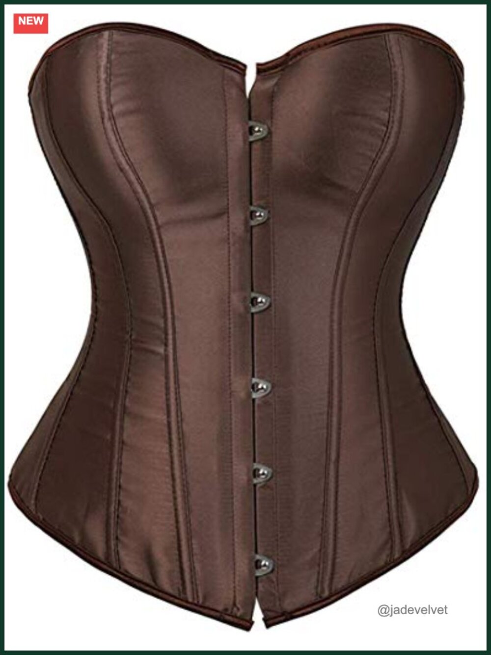 Plus Size Satin Bustier Corset Top Steel Boned Waist Cincher